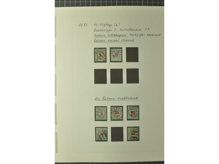 1878/1938, ungebrauchte und überwiegend gestempelte Spezialsammlung, dabei verschiedene Auflagen, normale und kopfstehende Ra