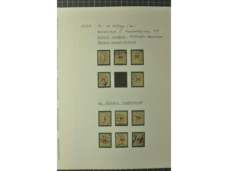 1878/1938, ungebrauchte und überwiegend gestempelte Spezialsammlung, dabei verschiedene Auflagen, normale und kopfstehende Ra