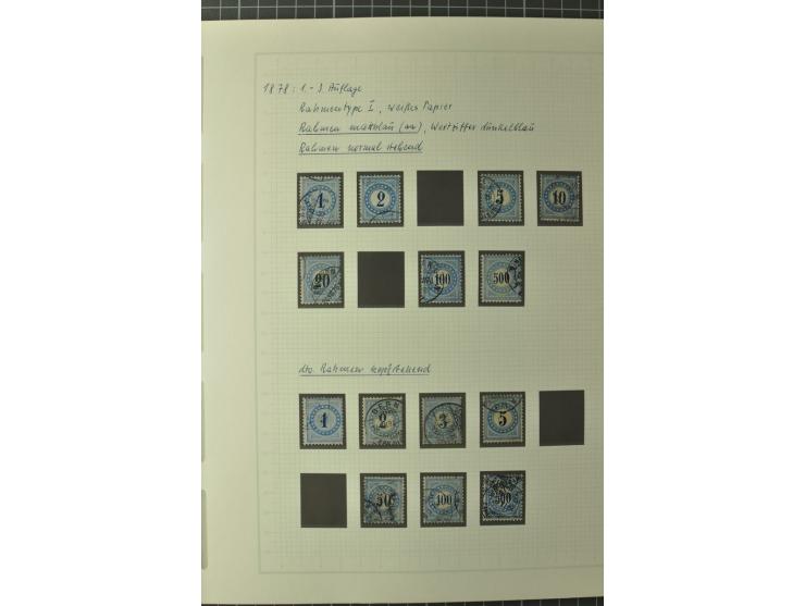 1878/1938, ungebrauchte und überwiegend gestempelte Spezialsammlung, dabei verschiedene Auflagen, normale und kopfstehende Ra