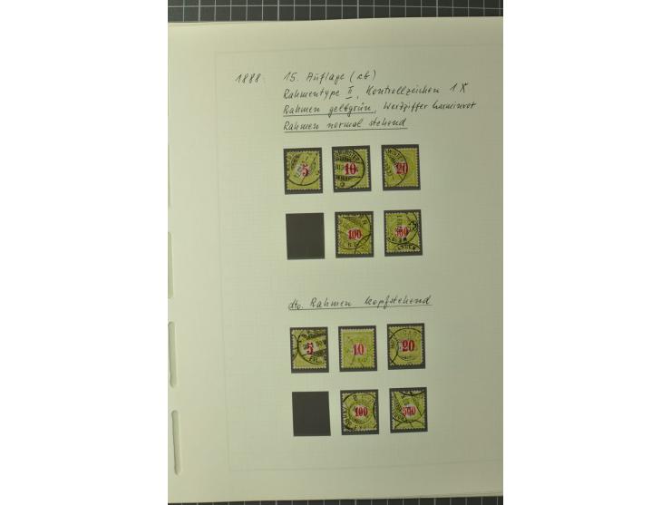 1878/1938, ungebrauchte und überwiegend gestempelte Spezialsammlung, dabei verschiedene Auflagen, normale und kopfstehende Ra
