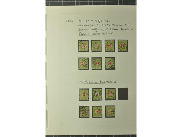 1878/1938, ungebrauchte und überwiegend gestempelte Spezialsammlung, dabei verschiedene Auflagen, normale und kopfstehende Ra