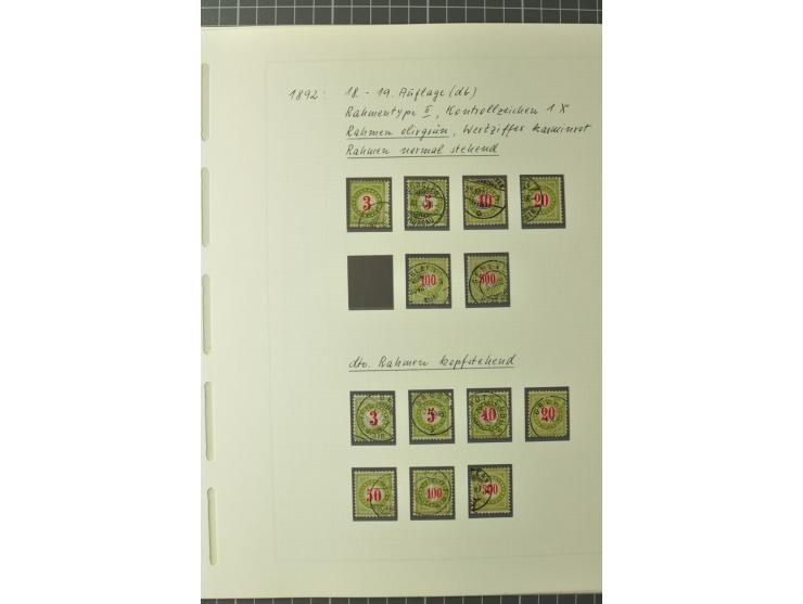 1878/1938, ungebrauchte und überwiegend gestempelte Spezialsammlung, dabei verschiedene Auflagen, normale und kopfstehende Ra