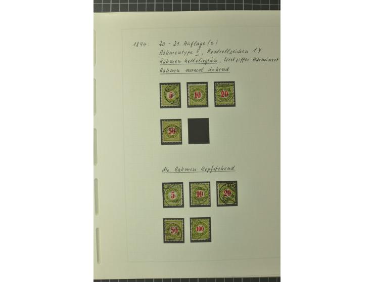 1878/1938, ungebrauchte und überwiegend gestempelte Spezialsammlung, dabei verschiedene Auflagen, normale und kopfstehende Ra