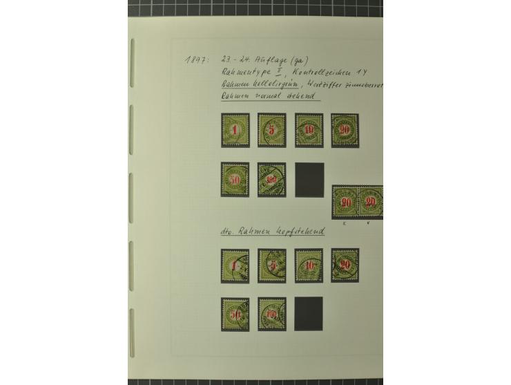 1878/1938, ungebrauchte und überwiegend gestempelte Spezialsammlung, dabei verschiedene Auflagen, normale und kopfstehende Ra