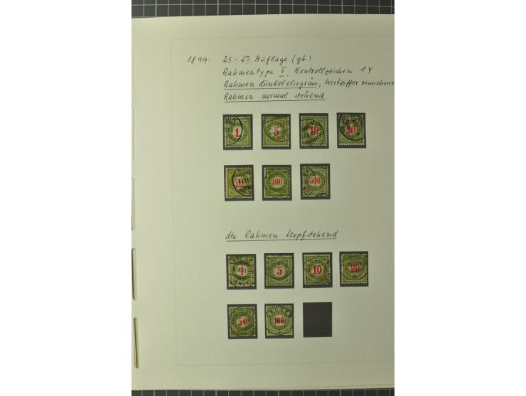 1878/1938, ungebrauchte und überwiegend gestempelte Spezialsammlung, dabei verschiedene Auflagen, normale und kopfstehende Ra