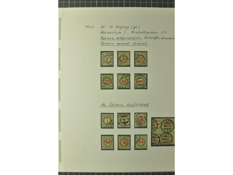 1878/1938, ungebrauchte und überwiegend gestempelte Spezialsammlung, dabei verschiedene Auflagen, normale und kopfstehende Ra