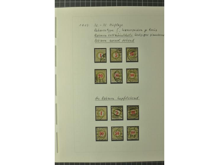 1878/1938, ungebrauchte und überwiegend gestempelte Spezialsammlung, dabei verschiedene Auflagen, normale und kopfstehende Ra