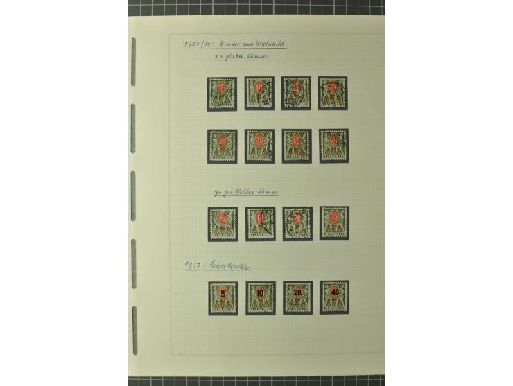 1878/1938, ungebrauchte und überwiegend gestempelte Spezialsammlung, dabei verschiedene Auflagen, normale und kopfstehende Ra