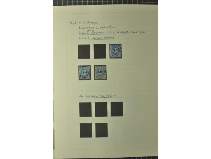 1878/1938, ungebrauchte und überwiegend gestempelte Spezialsammlung, dabei verschiedene Auflagen, normale und kopfstehende Ra
