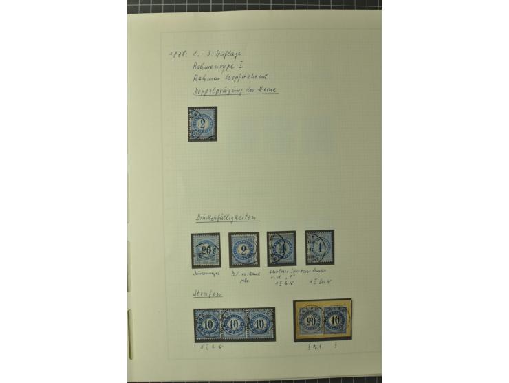 1878/1938, ungebrauchte und überwiegend gestempelte Spezialsammlung, dabei verschiedene Auflagen, normale und kopfstehende Ra