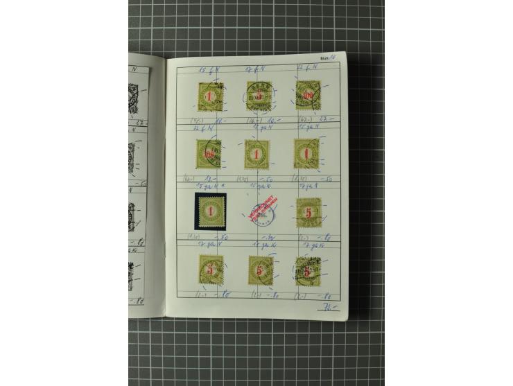 1878/1938, ungebrauchte und überwiegend gestempelte Spezialsammlung, dabei verschiedene Auflagen, normale und kopfstehende Ra