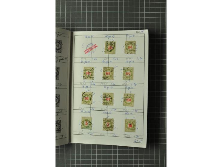 1878/1938, ungebrauchte und überwiegend gestempelte Spezialsammlung, dabei verschiedene Auflagen, normale und kopfstehende Ra