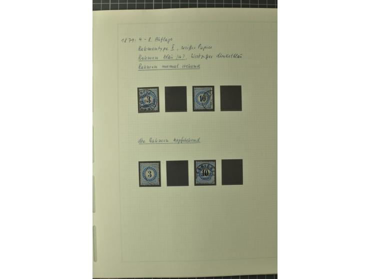 1878/1938, ungebrauchte und überwiegend gestempelte Spezialsammlung, dabei verschiedene Auflagen, normale und kopfstehende Ra