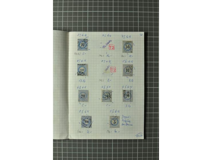 1878/1938, ungebrauchte und überwiegend gestempelte Spezialsammlung, dabei verschiedene Auflagen, normale und kopfstehende Ra