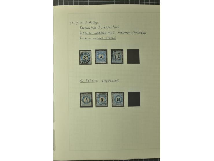 1878/1938, ungebrauchte und überwiegend gestempelte Spezialsammlung, dabei verschiedene Auflagen, normale und kopfstehende Ra