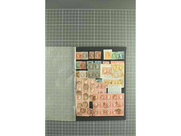 1850/1950, gute Sammlung mit einer Vielzahl an besseren Werten beginnend mit Mi.-Nr.  2 (3) und  4 mit zwei waagerechten Paar