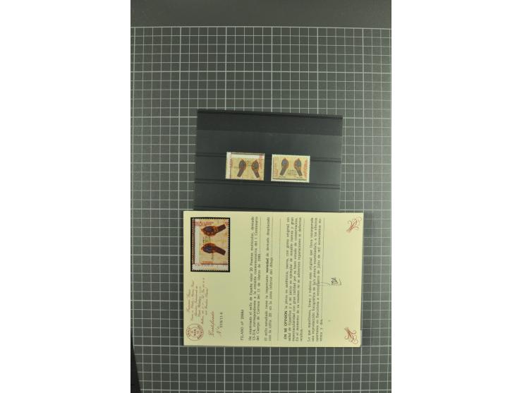 1924/89, postfrische und wenig ungebrauchte Partie, meist Abarten, vielfach mit Fotoattest Graus