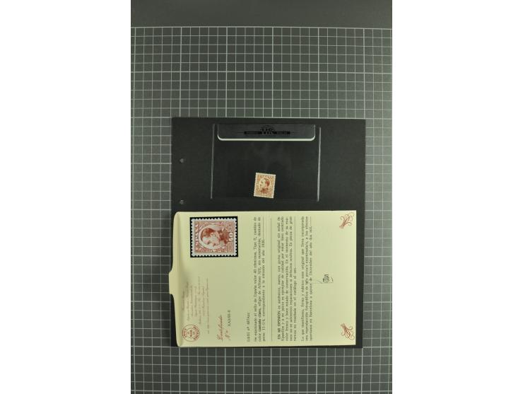 1924/89, postfrische und wenig ungebrauchte Partie, meist Abarten, vielfach mit Fotoattest Graus