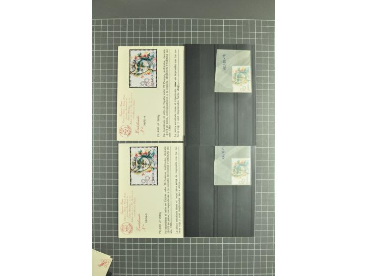 1930/89 (ca.), postfrische Partie von etwa 640 Abarten, dabei ungezähnte Marken, Farbfehldrucke, fehlende Farben, etc.; viele