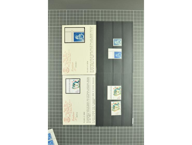 1930/89 (ca.), postfrische Partie von etwa 640 Abarten, dabei ungezähnte Marken, Farbfehldrucke, fehlende Farben, etc.; viele