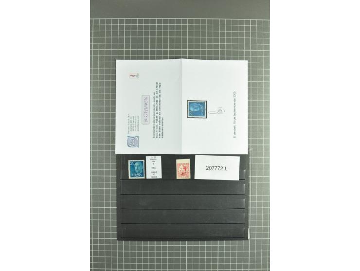 1930/89 (ca.), postfrische Partie von etwa 640 Abarten, dabei ungezähnte Marken, Farbfehldrucke, fehlende Farben, etc.; viele