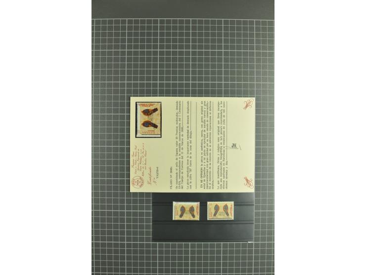 1930/89 (ca.), postfrische Partie von etwa 640 Abarten, dabei ungezähnte Marken, Farbfehldrucke, fehlende Farben, etc.; viele