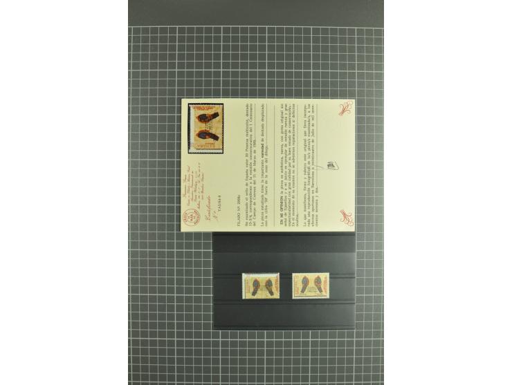 1930/89 (ca.), postfrische Partie von etwa 640 Abarten, dabei ungezähnte Marken, Farbfehldrucke, fehlende Farben, etc.; viele