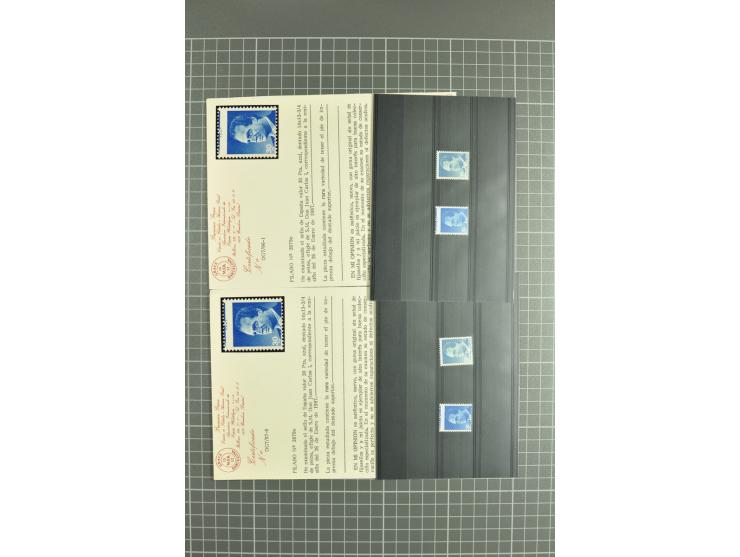1930/89 (ca.), postfrische Partie von etwa 640 Abarten, dabei ungezähnte Marken, Farbfehldrucke, fehlende Farben, etc.; viele