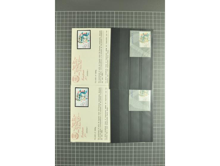 1930/89 (ca.), postfrische Partie von etwa 640 Abarten, dabei ungezähnte Marken, Farbfehldrucke, fehlende Farben, etc.; viele