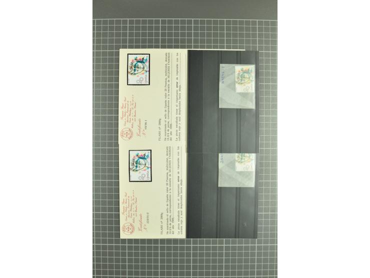 1930/89 (ca.), postfrische Partie von etwa 640 Abarten, dabei ungezähnte Marken, Farbfehldrucke, fehlende Farben, etc.; viele