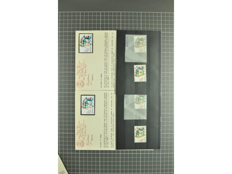 1930/89 (ca.), postfrische Partie von etwa 640 Abarten, dabei ungezähnte Marken, Farbfehldrucke, fehlende Farben, etc.; viele