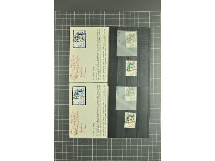 1930/89 (ca.), postfrische Partie von etwa 640 Abarten, dabei ungezähnte Marken, Farbfehldrucke, fehlende Farben, etc.; viele