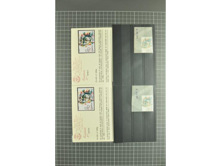 1930/89 (ca.), postfrische Partie von etwa 640 Abarten, dabei ungezähnte Marken, Farbfehldrucke, fehlende Farben, etc.; viele