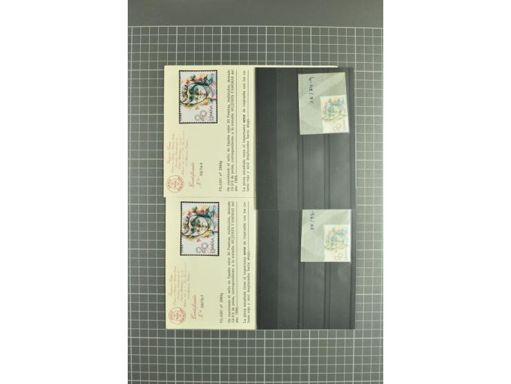 1930/89 (ca.), postfrische Partie von etwa 640 Abarten, dabei ungezähnte Marken, Farbfehldrucke, fehlende Farben, etc.; viele