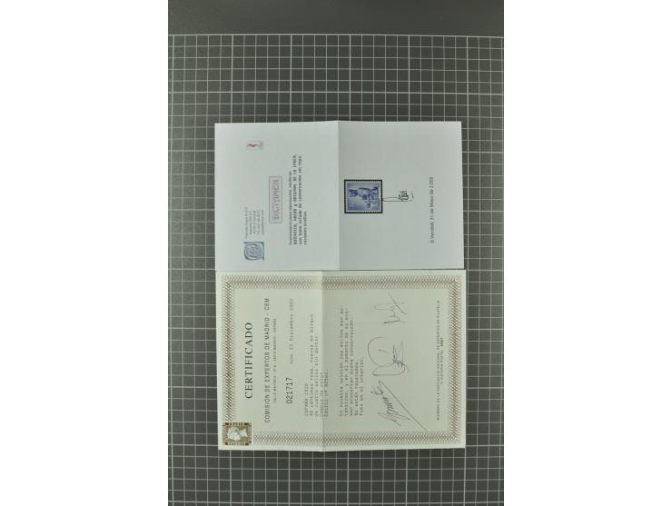 1930/89 (ca.), postfrische (ein Wert Haftstelle) kleine Partie seltener Abarten und Probedrucke, teils Befund bzw. Attest, me