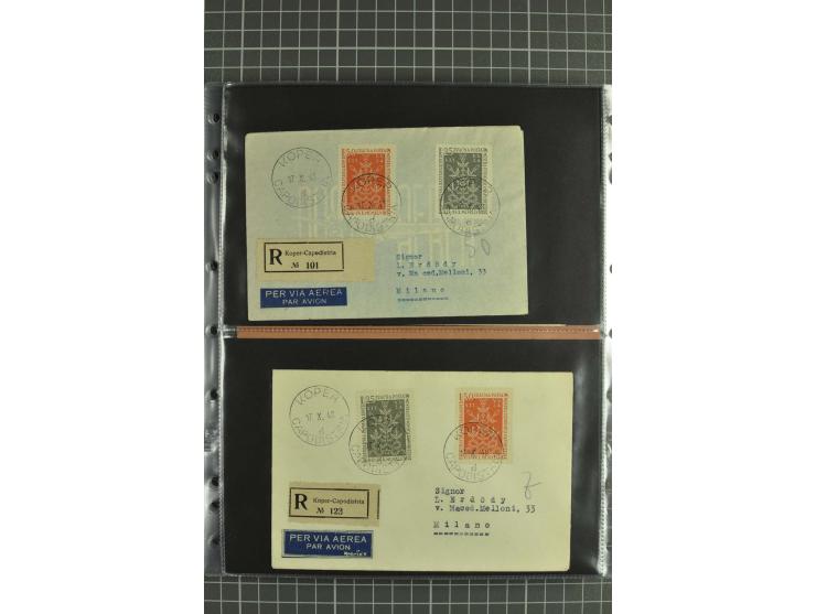 1945/54, Partie Briefe und Karten, dabei Reco, Zensur, etwas Jugoslawien Lokalausgaben etc.
