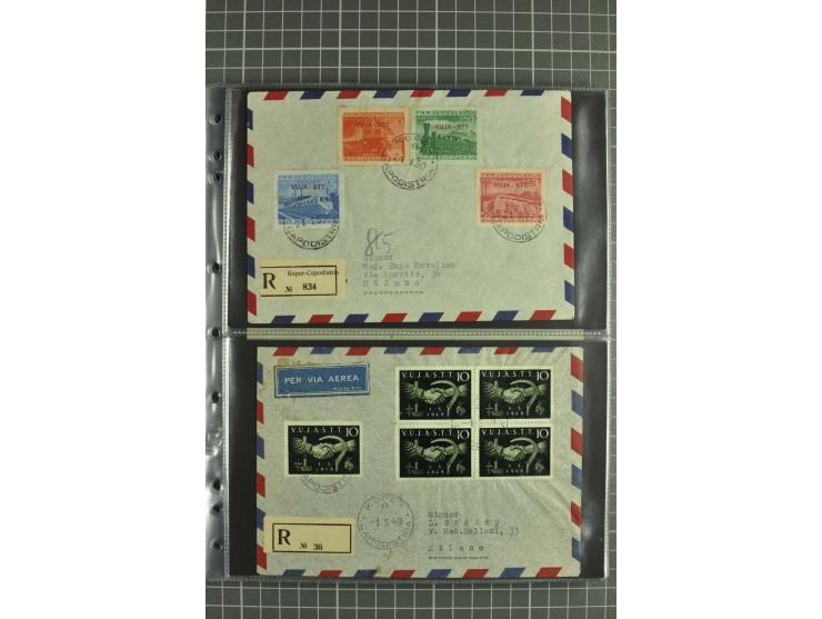 1945/54, Partie Briefe und Karten, dabei Reco, Zensur, etwas Jugoslawien Lokalausgaben etc.