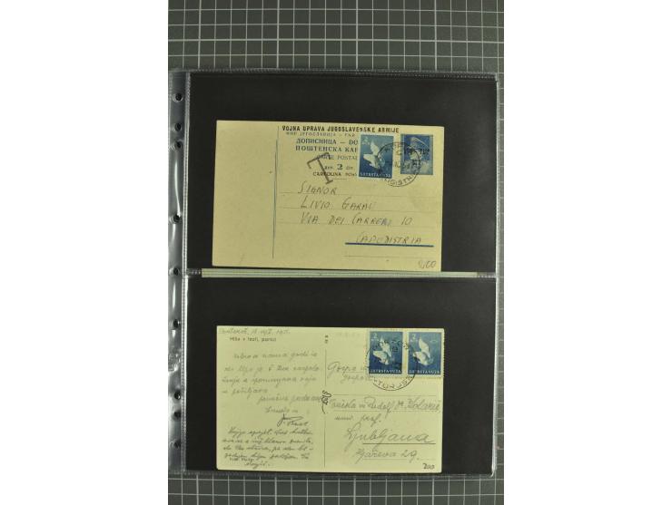 1945/54, Partie Briefe und Karten, dabei Reco, Zensur, etwas Jugoslawien Lokalausgaben etc.