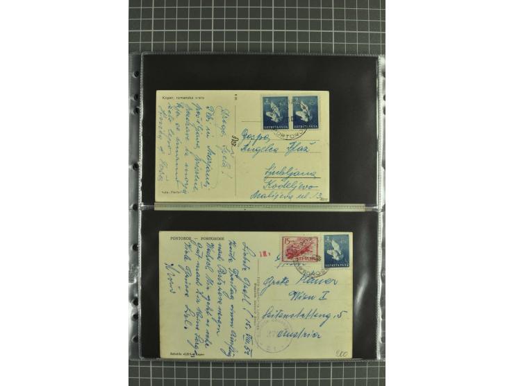 1945/54, Partie Briefe und Karten, dabei Reco, Zensur, etwas Jugoslawien Lokalausgaben etc.