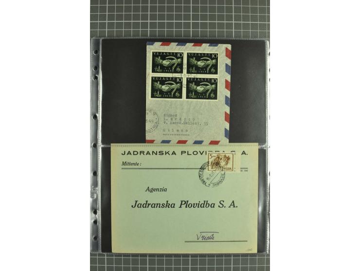 1945/54, Partie Briefe und Karten, dabei Reco, Zensur, etwas Jugoslawien Lokalausgaben etc.
