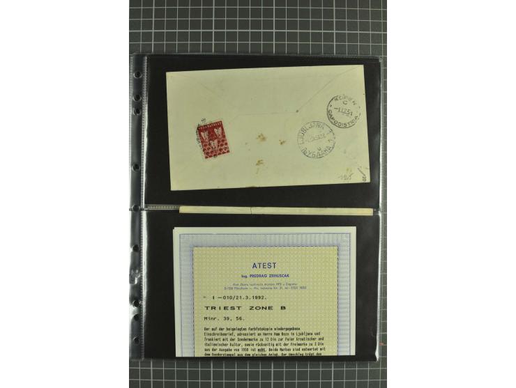 1945/54, Partie Briefe und Karten, dabei Reco, Zensur, etwas Jugoslawien Lokalausgaben etc.