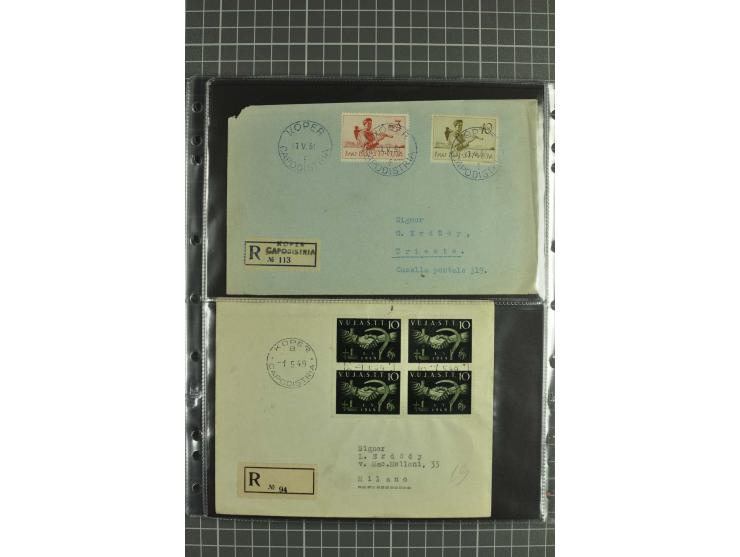 1945/54, Partie Briefe und Karten, dabei Reco, Zensur, etwas Jugoslawien Lokalausgaben etc.