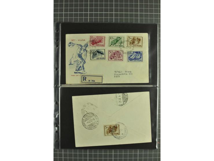 1945/54, Partie Briefe und Karten, dabei Reco, Zensur, etwas Jugoslawien Lokalausgaben etc.
