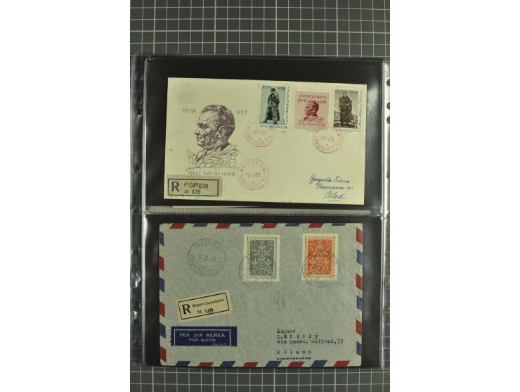 1945/54, Partie Briefe und Karten, dabei Reco, Zensur, etwas Jugoslawien Lokalausgaben etc.