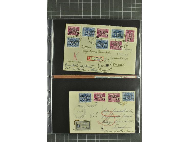 1945/54, Partie Briefe und Karten, dabei Reco, Zensur, etwas Jugoslawien Lokalausgaben etc.
