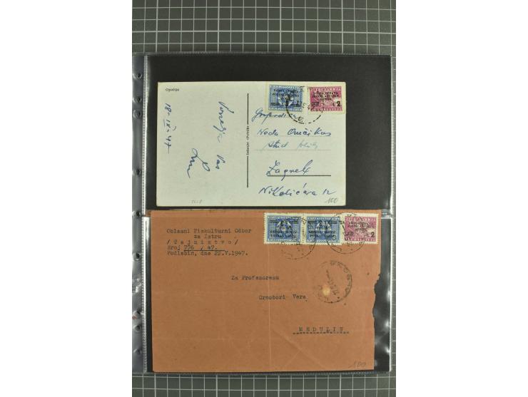 1945/54, Partie Briefe und Karten, dabei Reco, Zensur, etwas Jugoslawien Lokalausgaben etc.