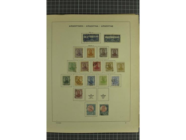 1858/1960 (ca.), kleine Sammlung inklusive Staaten, dabei 29 Werte Corrientes
