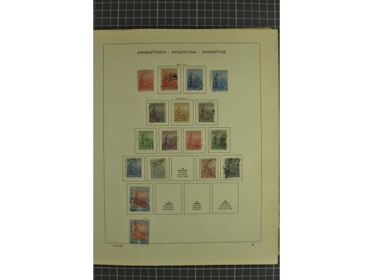1858/1960 (ca.), kleine Sammlung inklusive Staaten, dabei 29 Werte Corrientes