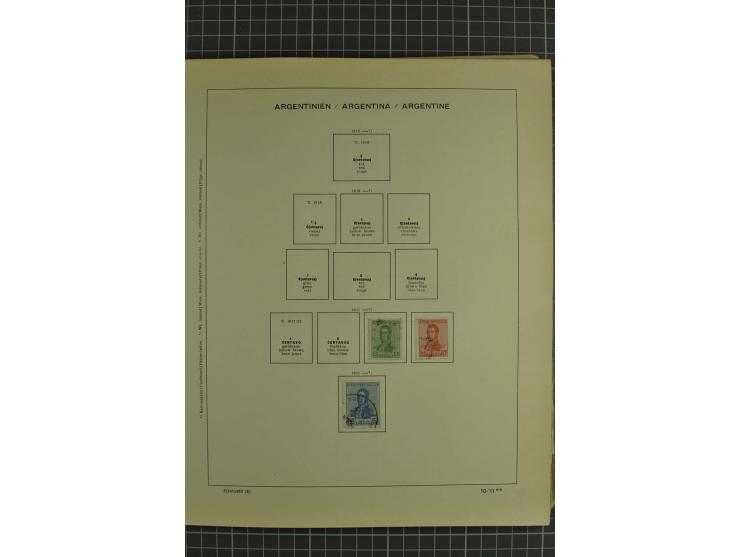 1858/1960 (ca.), kleine Sammlung inklusive Staaten, dabei 29 Werte Corrientes