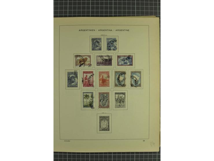 1858/1960 (ca.), kleine Sammlung inklusive Staaten, dabei 29 Werte Corrientes